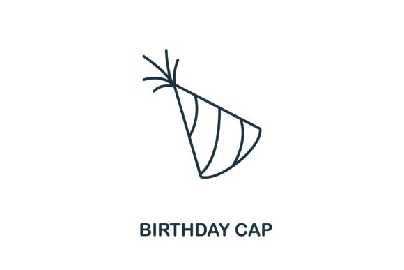 Birthday Cap Icon: A Versatile Design Element from the Party Collection