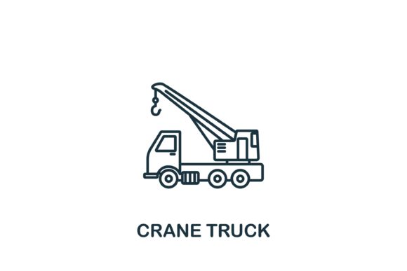 Crane Truck Icon: A Versatile Design Asset for Creatives