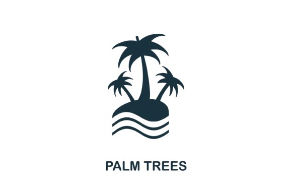 Creative Palm Trees Icon: A Versatile Design Element for Modern Projects