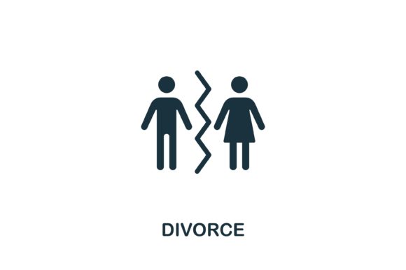 Divorce Icon: Simple Design for Clear Communication