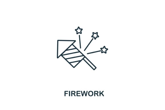 Firework Icon from Party Collection: A Practical Choice for Designers