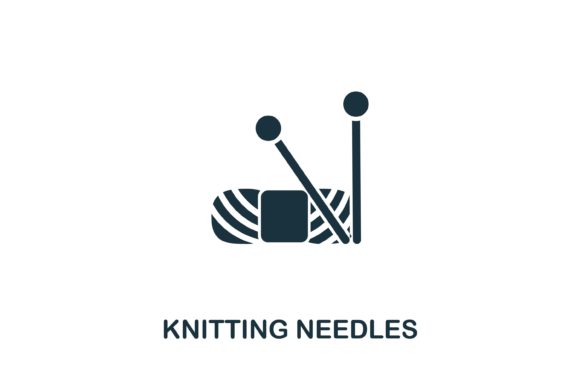 Knitting Needles Icon – A Versatile Design Element for Creative Projects