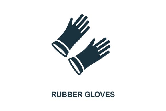 Rubber Gloves Icon: Simple Design for Diverse Uses
