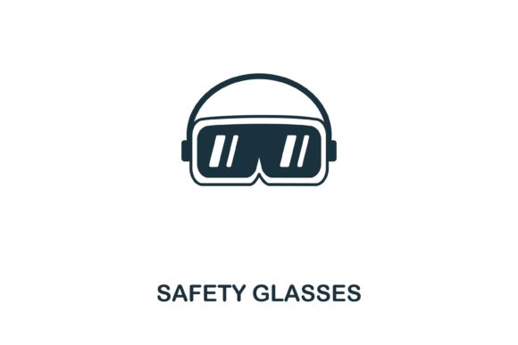 Safety Glasses Flat Icon: A Versatile Design Asset
