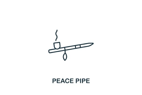 Strategic Value of the Peace Pipe Icon from Usa Collection in Modern Design