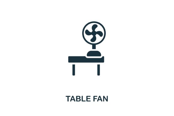 Table Fan Icon: Simple Design for Creative Projects