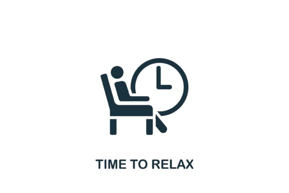 Time to Relax Icon: A Simple Symbol for Creative Projects