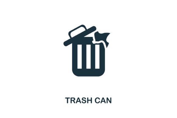 Trash Can Icon: Simple Design for Creative Projects